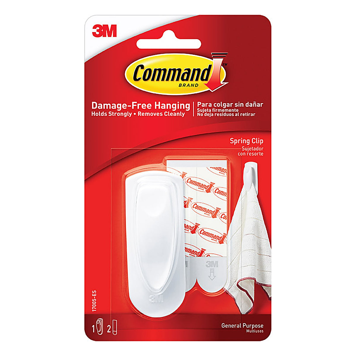 3M 17005-ES Command Medium Plastic Clip 3 in. L 1/Pack