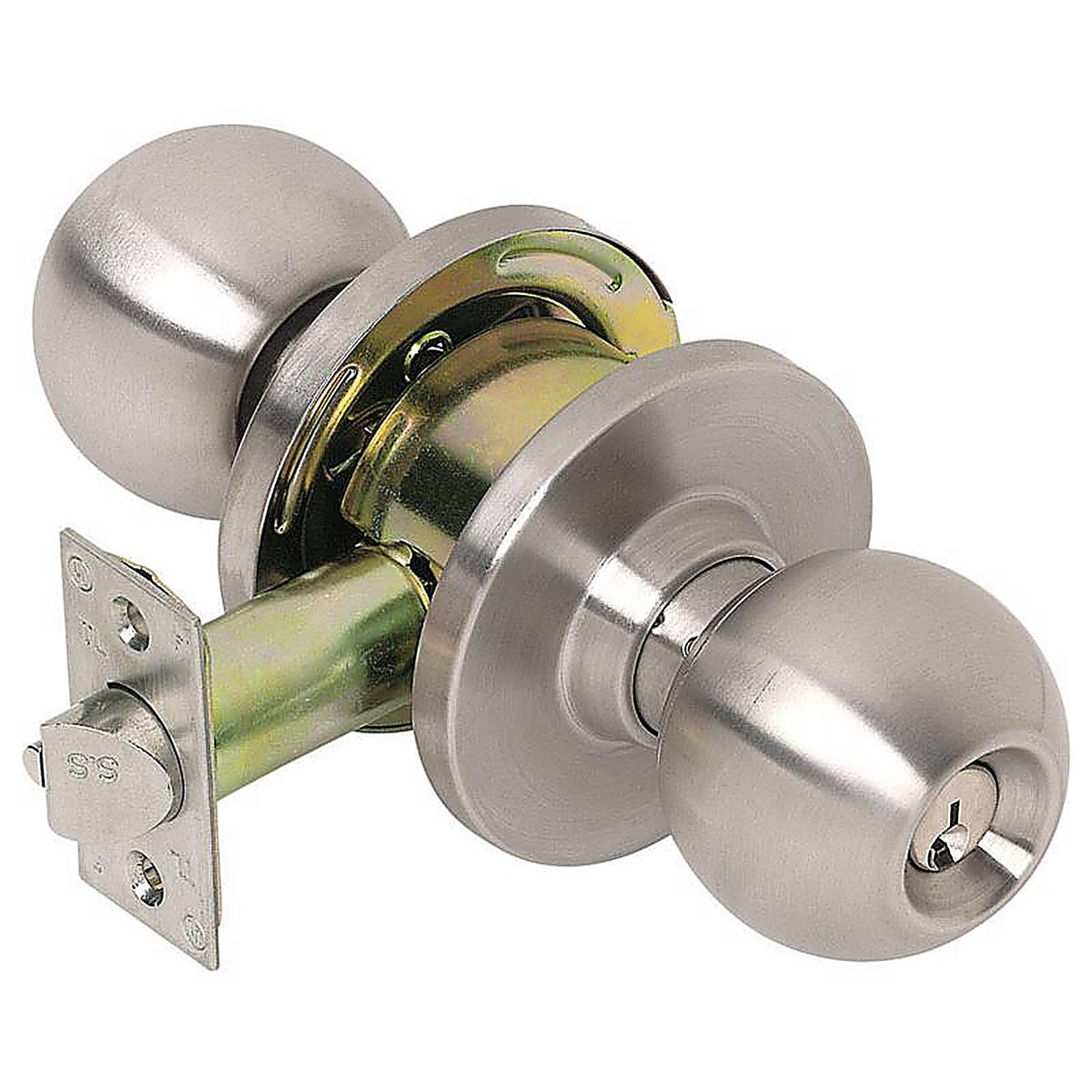 Tell CL100498 Cortland Satin Chrome Classroom Lockset ANSI Grade 2 1-3/4 in.