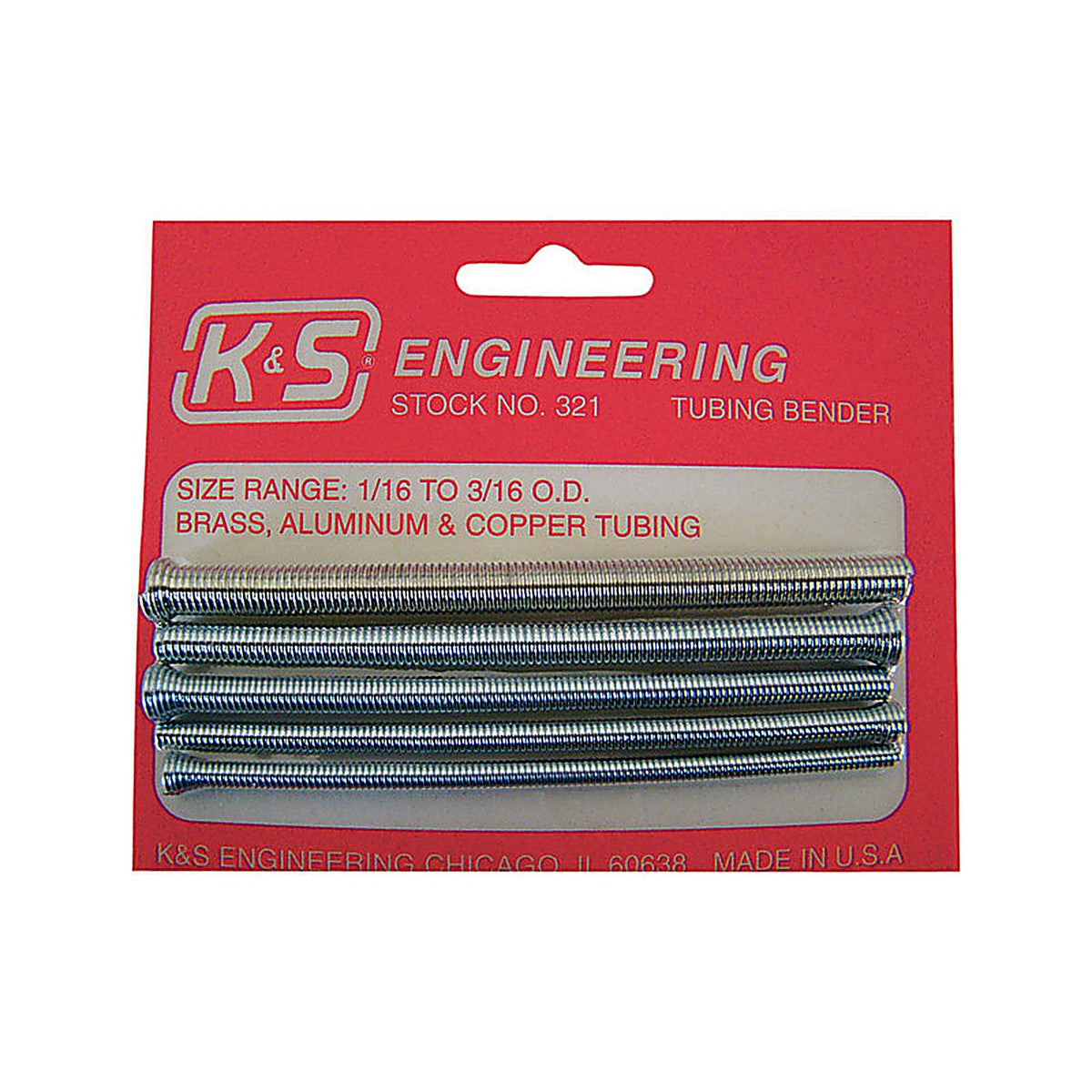 K&S - 321 - 3/16 In. Tubing Bender 4-3/8 In. L Silver 5 Pack