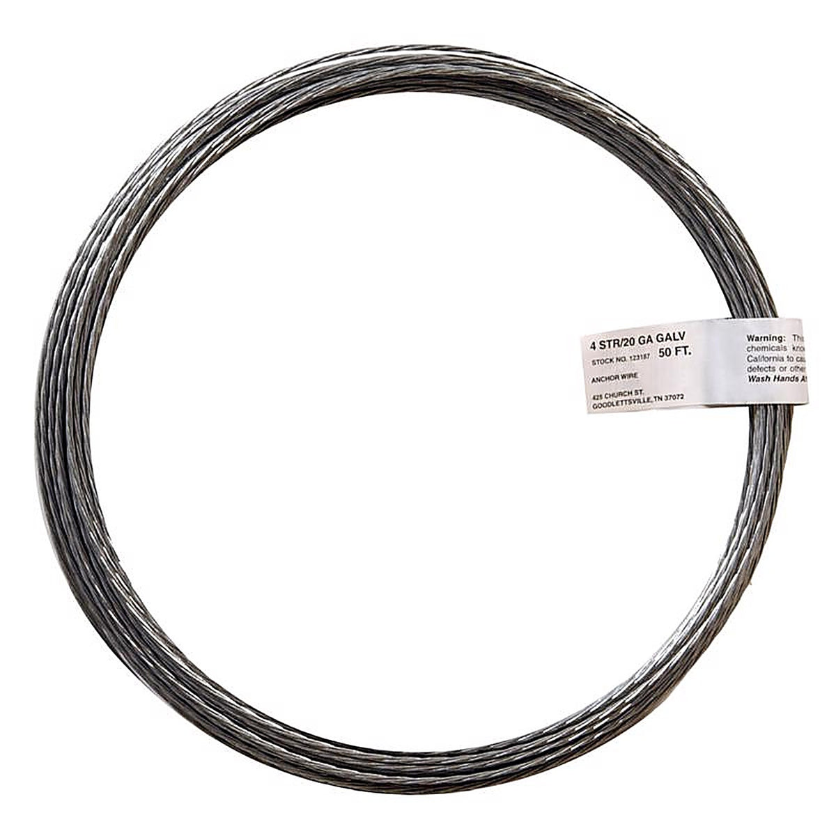 Hillman 123189 0.096 0.099 in. Dia. x 50 ft. L Galvanized Steel 20 speed Anchor Wire