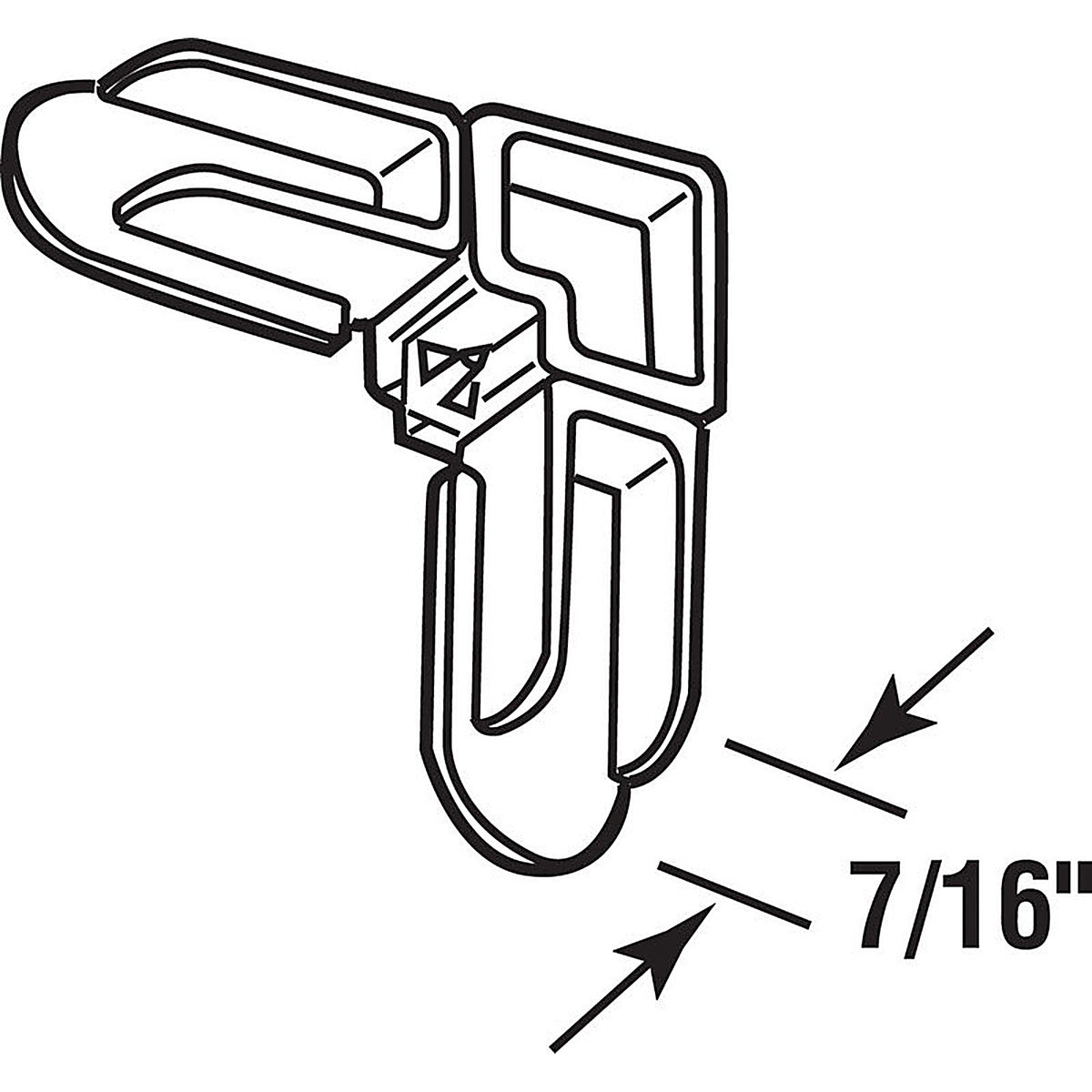 Prime-Line - PL14258 - Gray Plastic 7/16 In. W X 3/4 In. L Screen Frame Corner 1 Pack