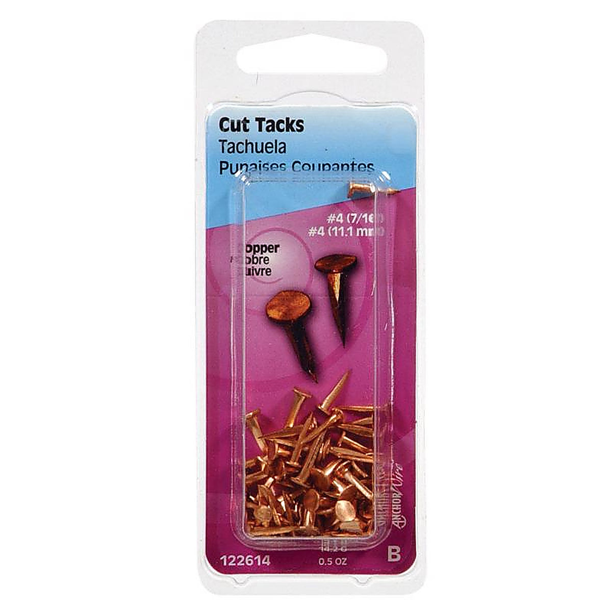 Hillman 122616 No. 10 x 5/8 in. L Copper Cut Tacks 0.5/Pack