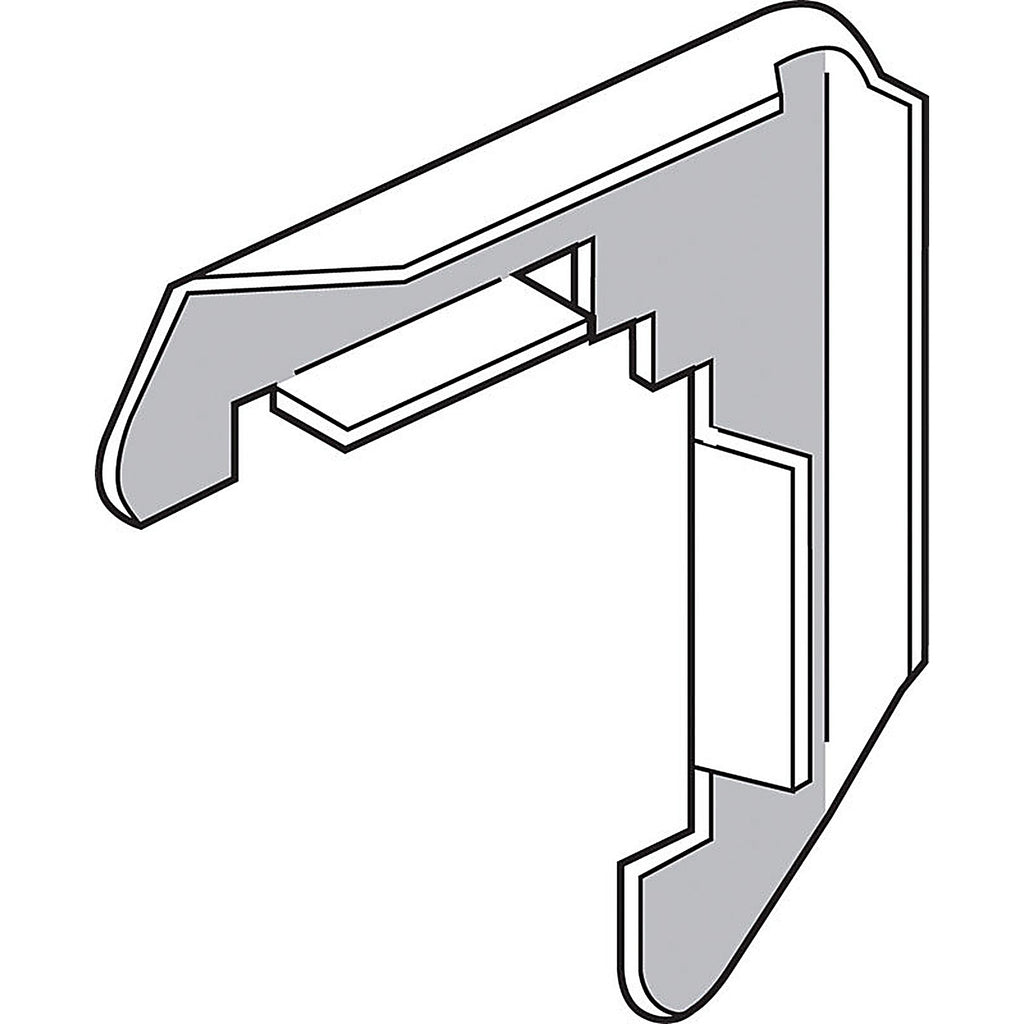 Prime-Line PL14282 Mill Aluminum 3/8 in. W x 3/4 in. L Screen Frame Corner 1/Pack