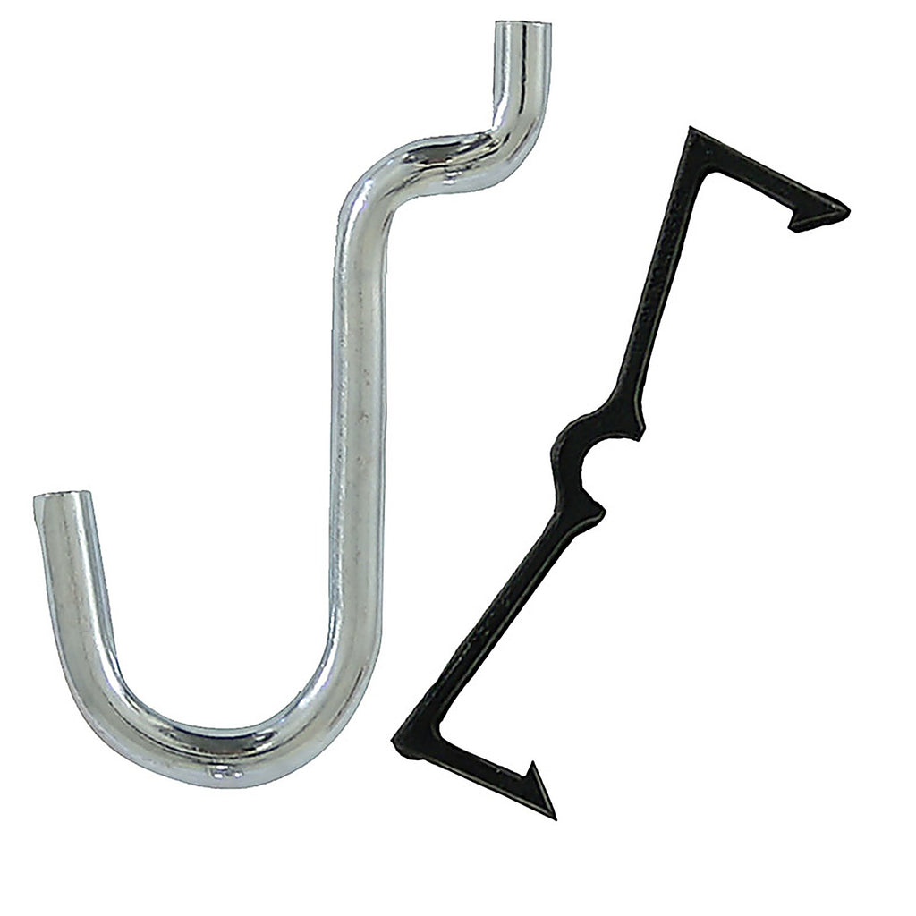 Crawford 18150 Zinc Plated Black/Silver Steel 0.5 in. Peg Hooks 8/Pack