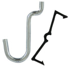 Crawford 18150 Zinc Plated Black/Silver Steel 0.5 in. Peg Hooks 8/Pack