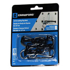 Crawford 18150 Zinc Plated Black/Silver Steel 0.5 in. Peg Hooks 8/Pack