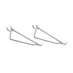 Crawford 18580 Zinc Plated Silver Steel 8 in. Peg Hook Shelf Bracket 2/Pack