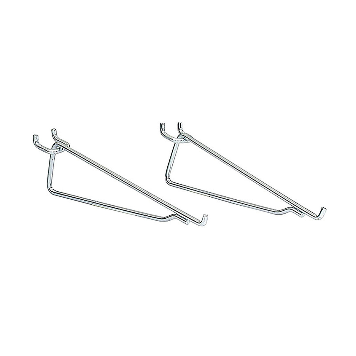 Crawford 18580 Zinc Plated Silver Steel 8 in. Peg Hook Shelf Bracket 2/Pack