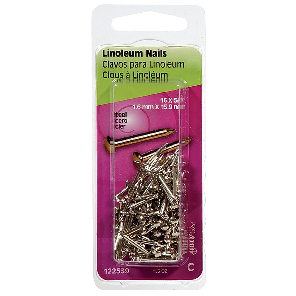 Hillman 122539 5/8 in. Binding Nickel Steel Nail Flat