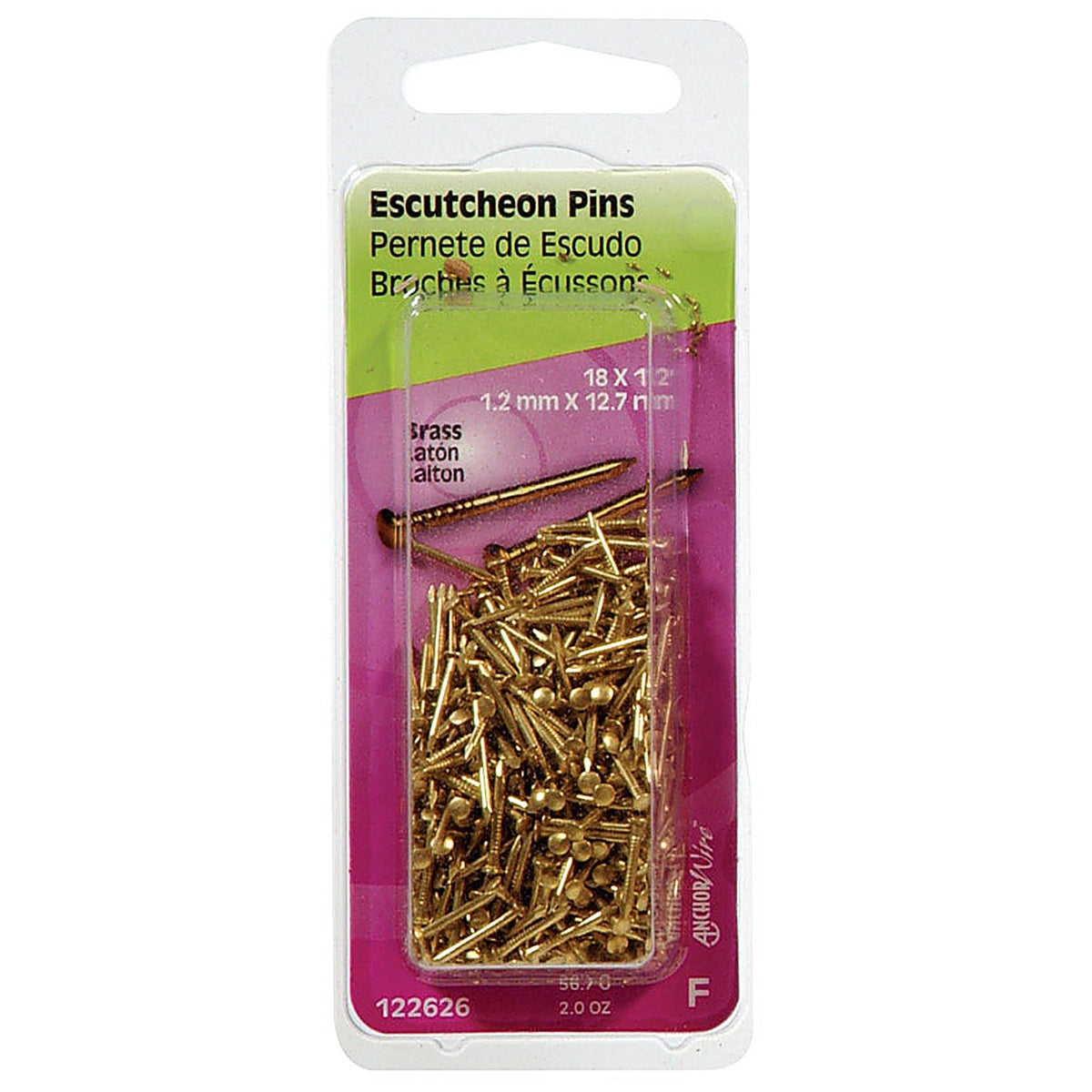 Hillman 122626 18 Ga. x 1/2 in. L Brass Escutcheon Pins 1/Pack 2 oz.