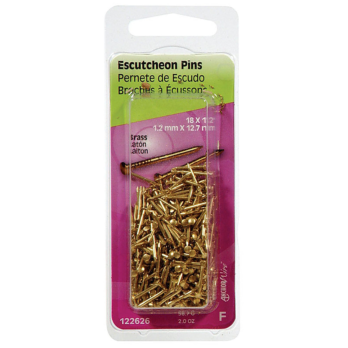 Hillman 122631 16 Ga. x 3/4 in. L Brass Escutcheon Pins 1/Pack 2 oz.