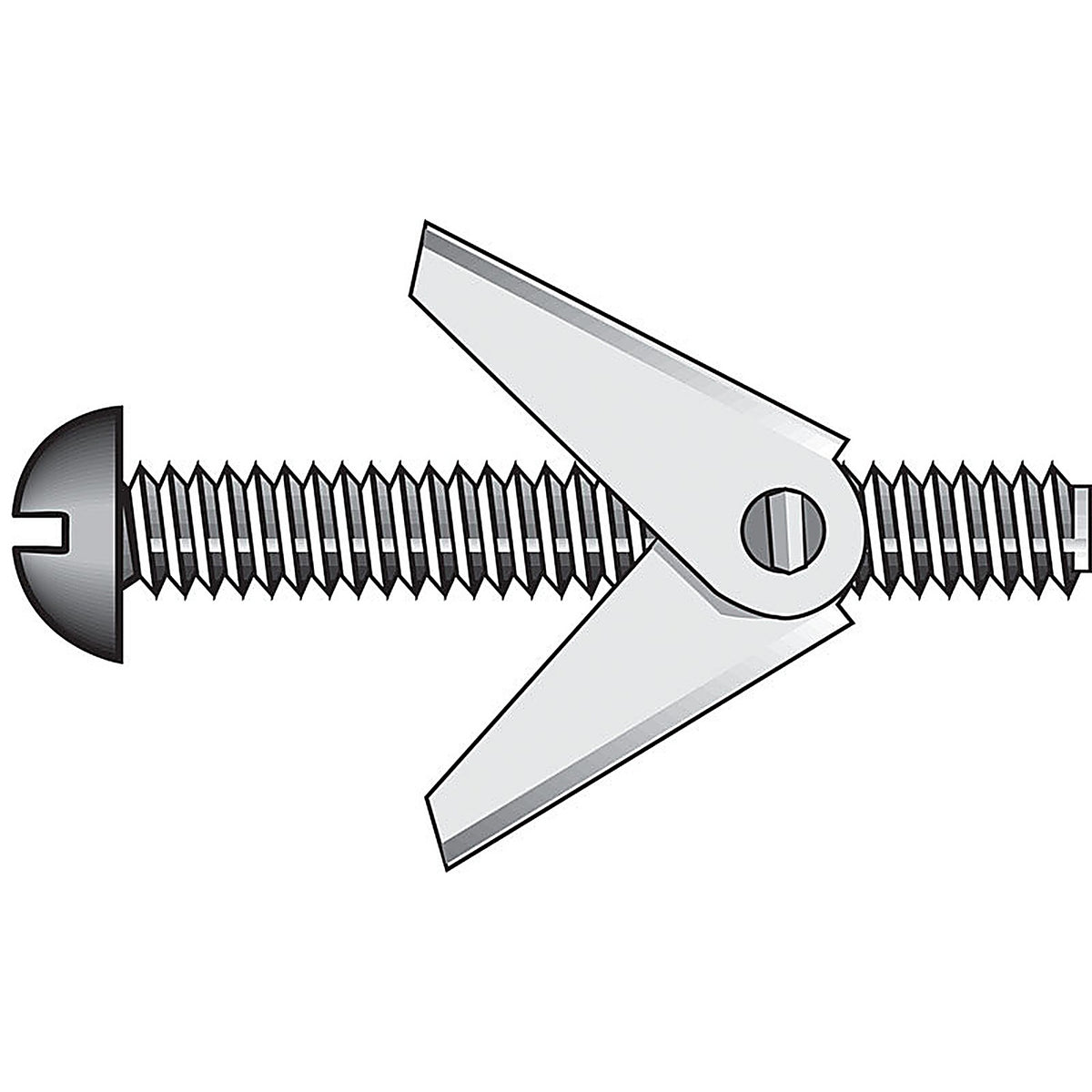Hillman 370069 Fas-N- Tite 1/4 in. Dia. x 4 in. L Round Steel Toggle Bolt 50/Pack