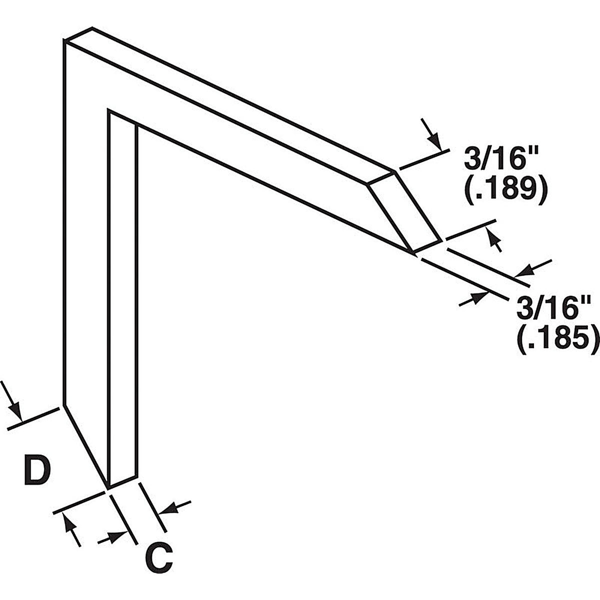 Prime-Line - PL15030 - White Aluminum 3/16 In. W X 3/16 In. L Window Frame Corner 1 Pack