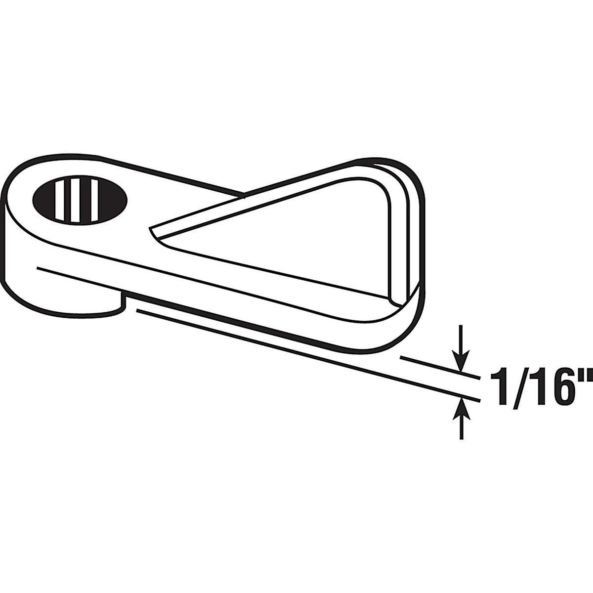 Prime-Line PL7739 Gray Plastic Screen Clip For 1/16 inch 12/Pack