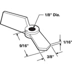 Prime-Line - PL7920 - White Nylon Turn Button 9/16 In. L X 0.38 In. H 1 Pack