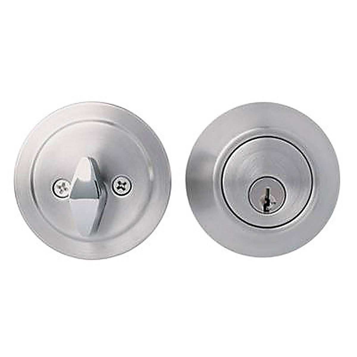 Home Plus LA2132 Satin Chrome Brass Single Cylinder Deadbolt