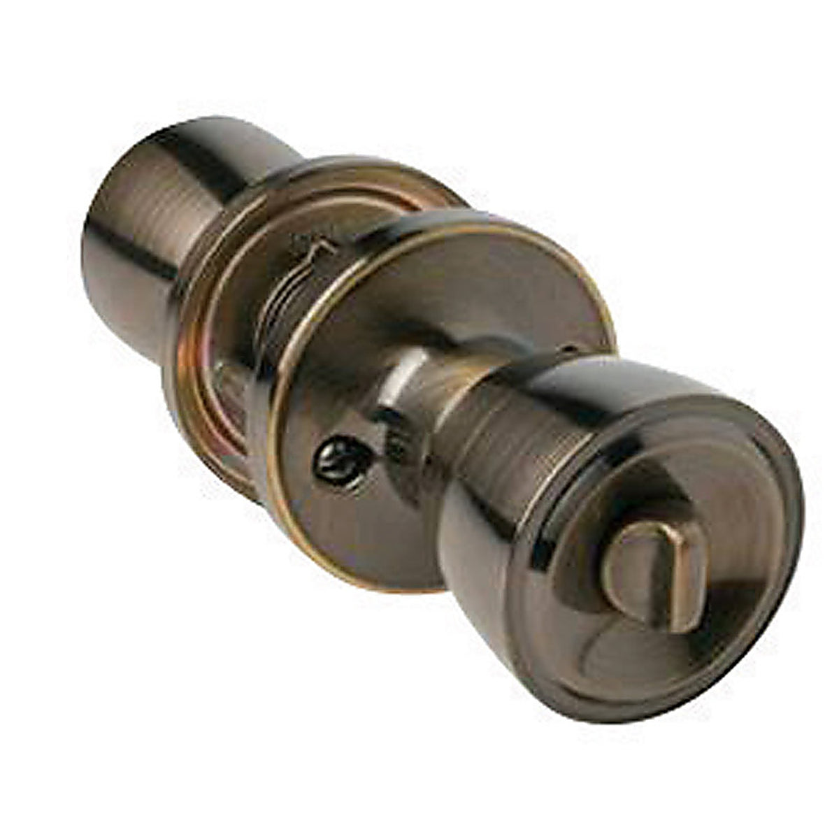 Home Plus LA2111 Antique Brass Privacy Lockset ANSI Grade 3 1-3/4 in.