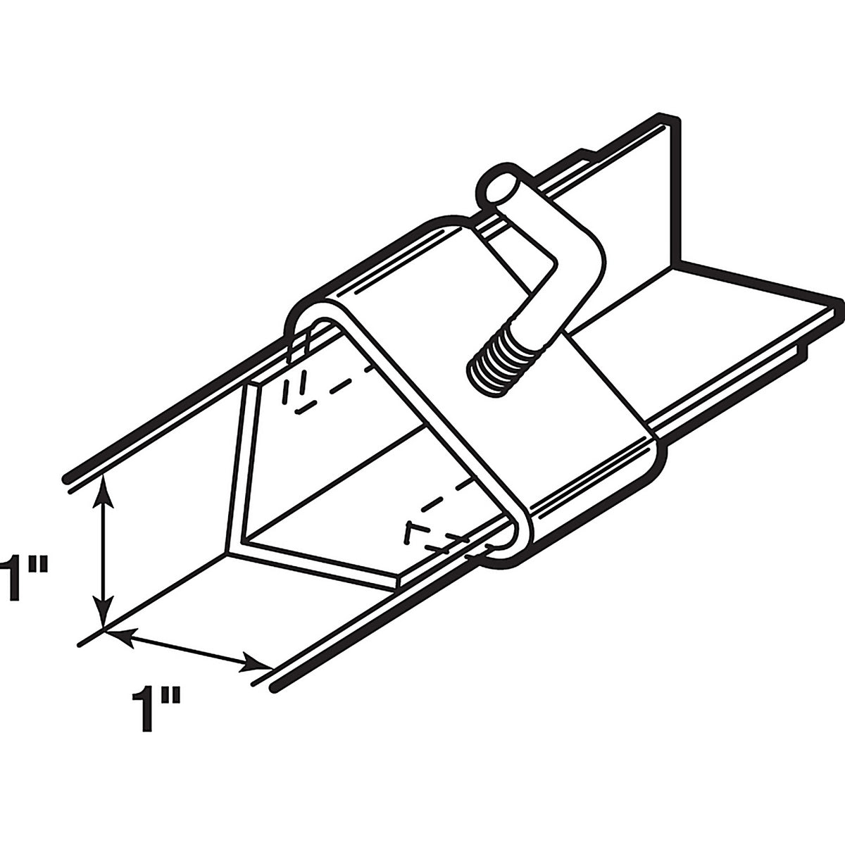 Prime-Line - U 9005 - Silver Steel Handrail Bed Frame Clamp 1 inch Ga. 1 in. L 20 lb