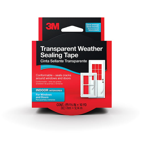 3M - 2110NA - Clear Silicone Weather Sealing Tape for Windows 30 Ft. L X 0.25 In.