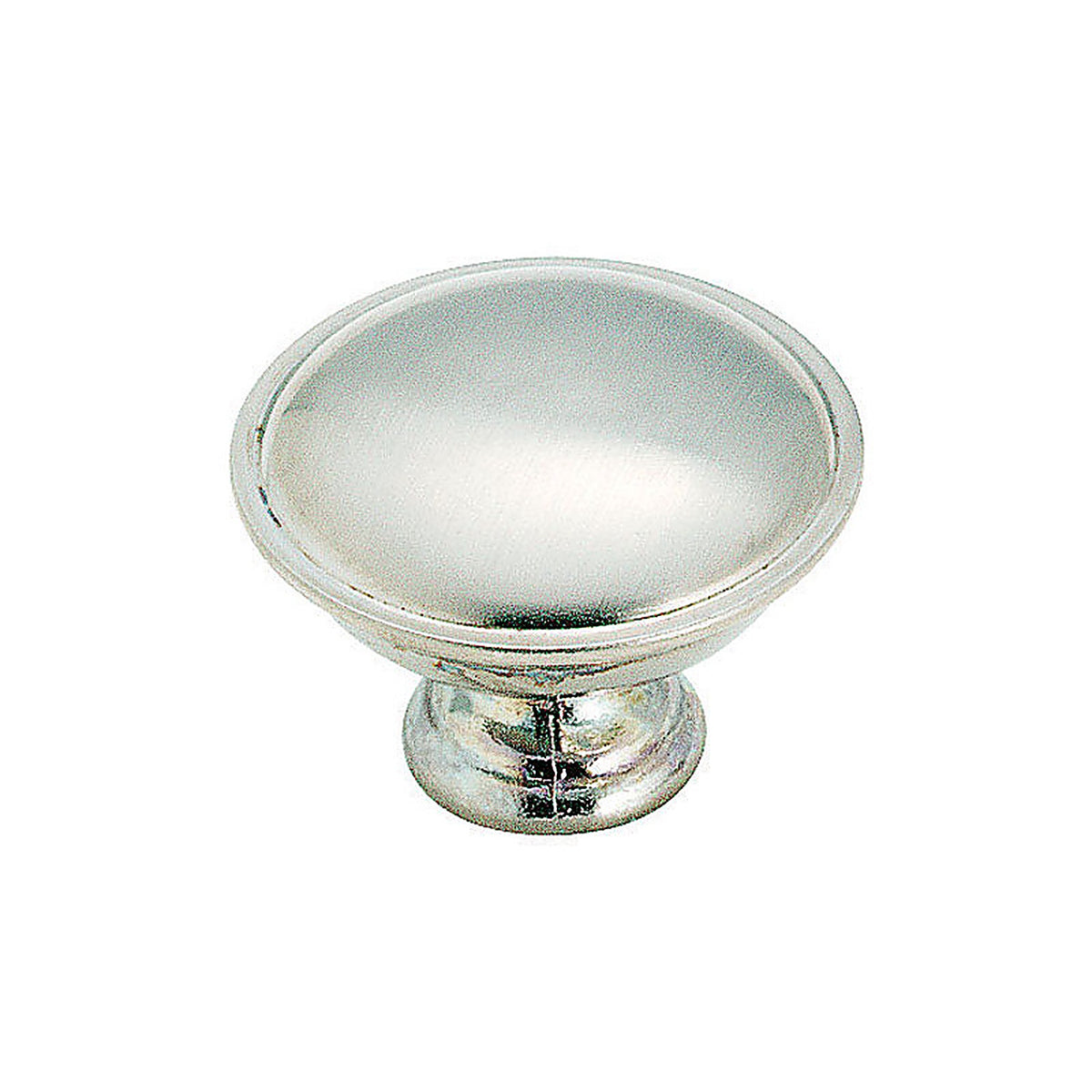 Amerock - 14403SCH - Allison Round Cabinet Knob 1-5/16 In. D 15/16 In. Brushed Chrome 1 Pack