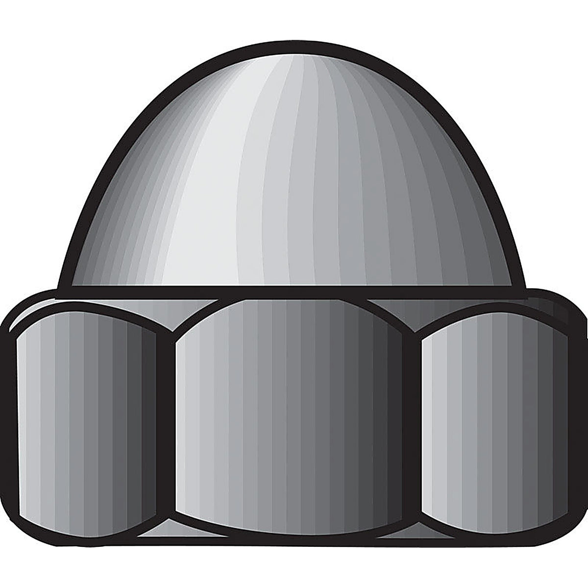 Hillman 180090 5/16 in. Zinc-Plated Steel SAE Acorn Nut 100/Pack