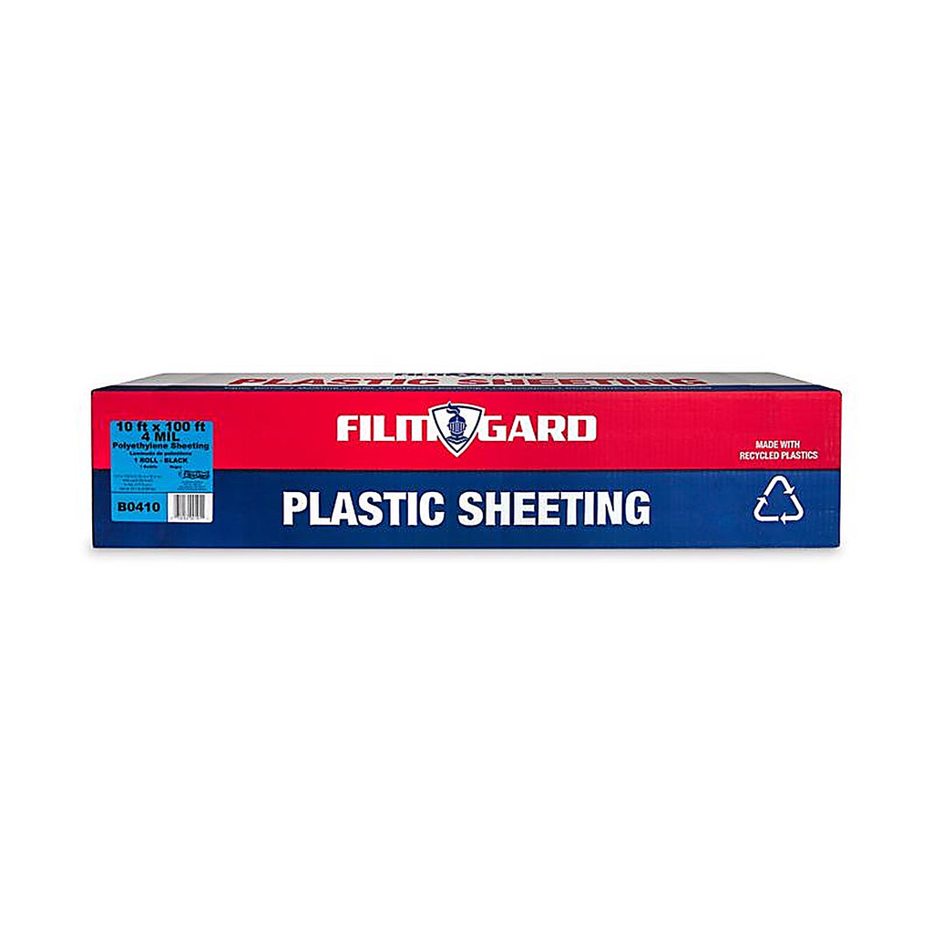 Film-Gard 625918 Plastic Sheeting 4 mil x 10 ft. W x 100 ft. L Polyethylene Black