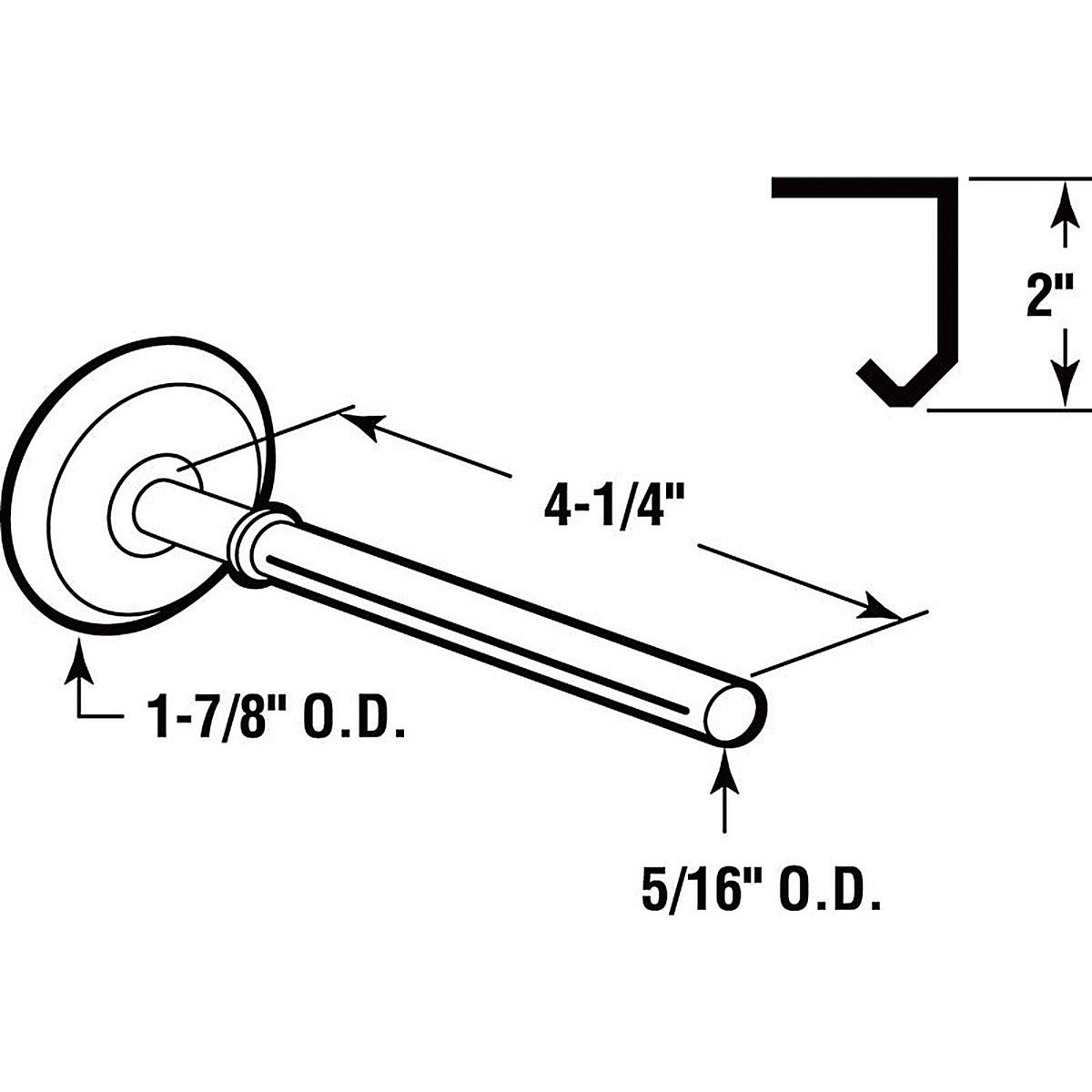 Prime-Line GD52113 7/16 in. W x 1-7/8 in. Dia. Steel Garage Door Roller