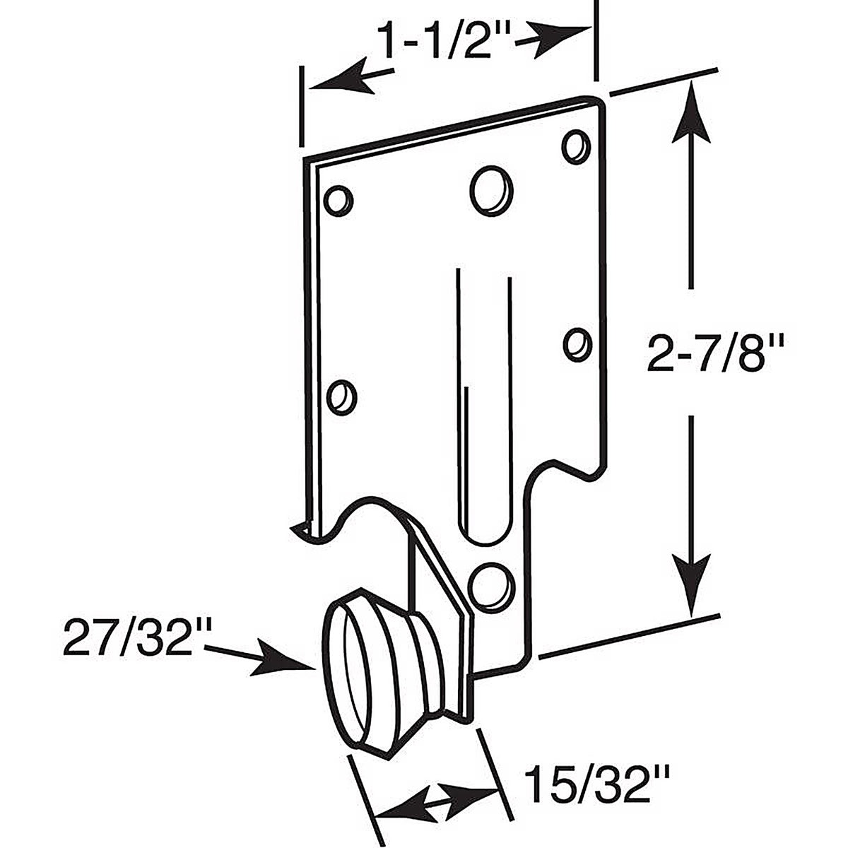 Prime-Line - R 7132 - 2-7/8 In. L Steel Drawer Track Roller 2 Pack