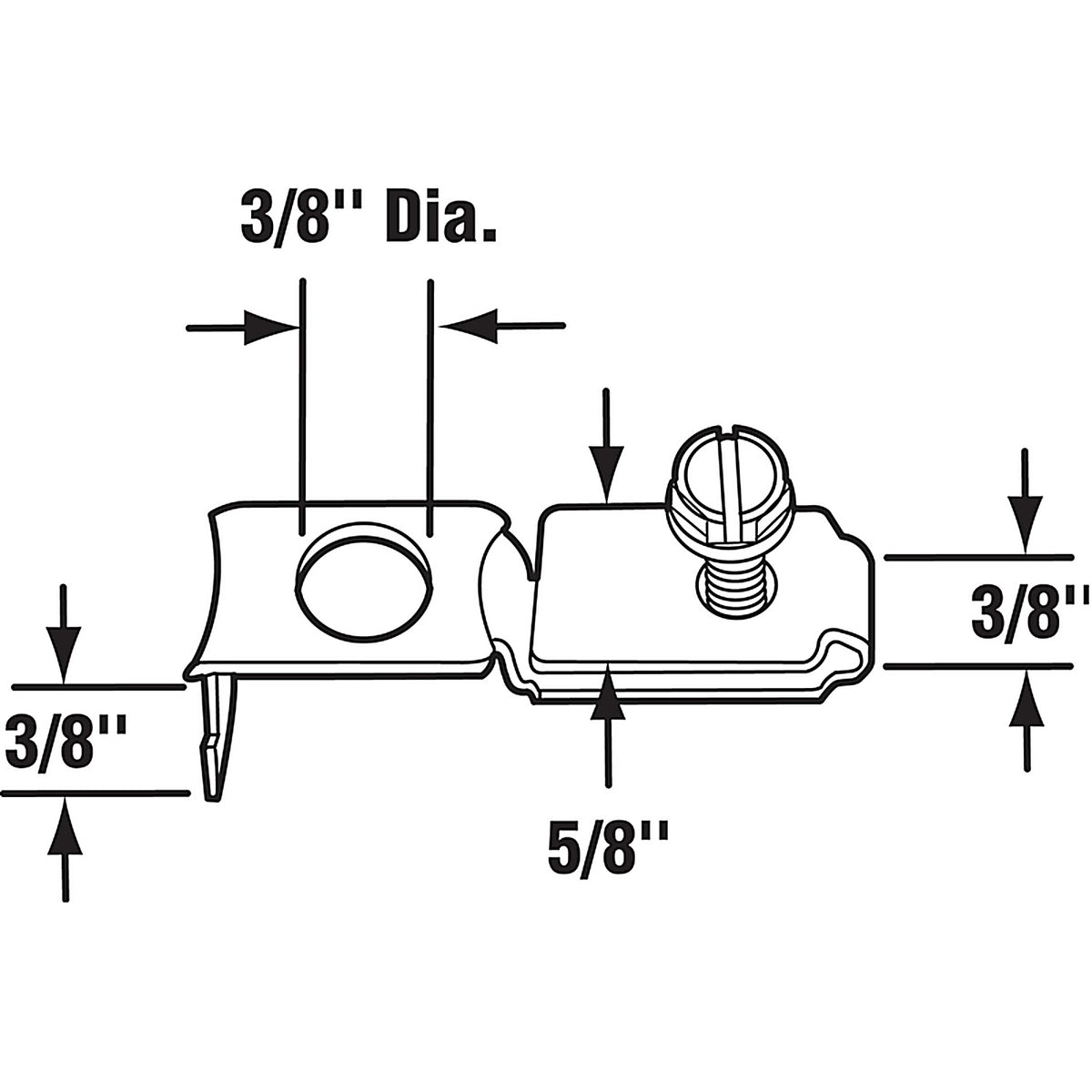 Prime-Line - N 6640 - Zinc-Plated Silver Steel Bracket 1 pk