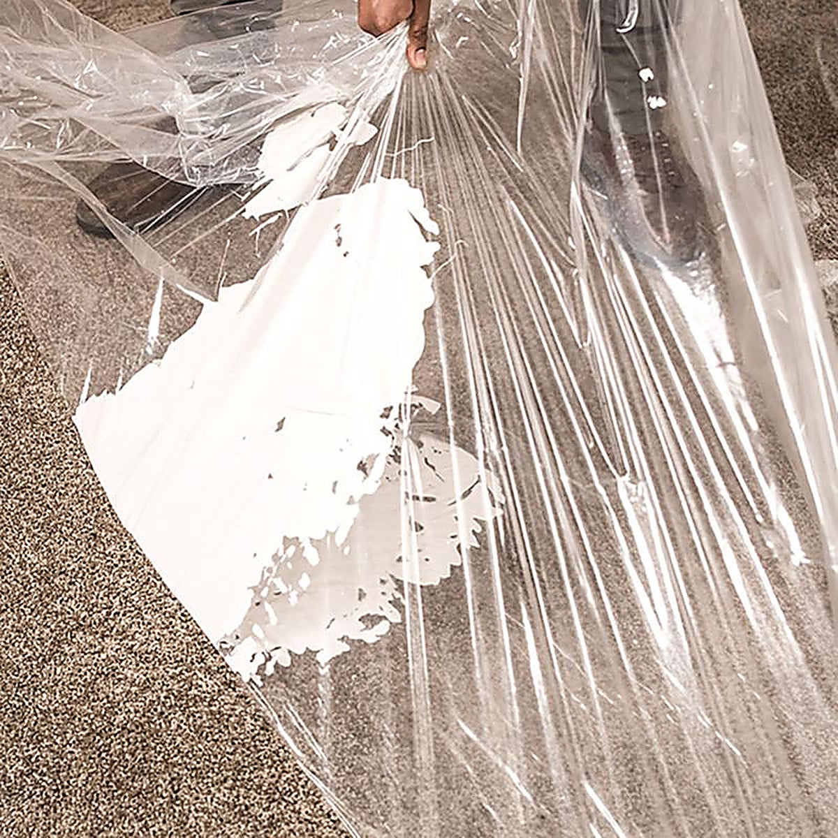 Surface Shields - CS24200L - Carpet Shield Self-Adhering Film 3 Mil X 24 In. W X 200 Ft. L Polyethylene Clear