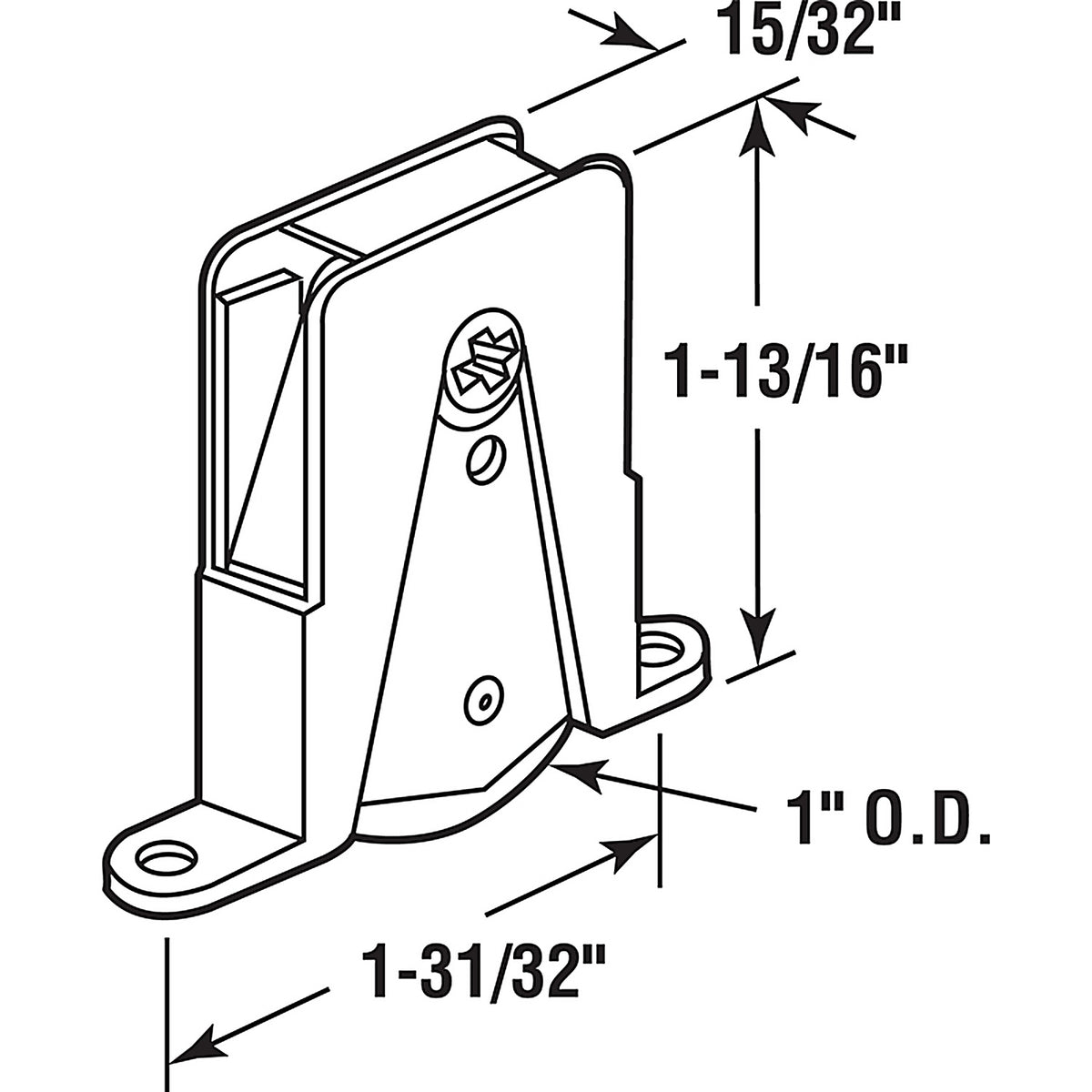Prime-Line - B 684 - 1 In. D X 1/4 In. L Aluminum/Nylon Roller Assembly 2 Pack
