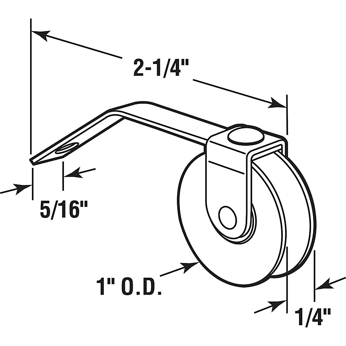 Prime-Line - B 576 - 1 in. D X 0.25 in. L Steel Spring Tension Roller Assembly 2 pk