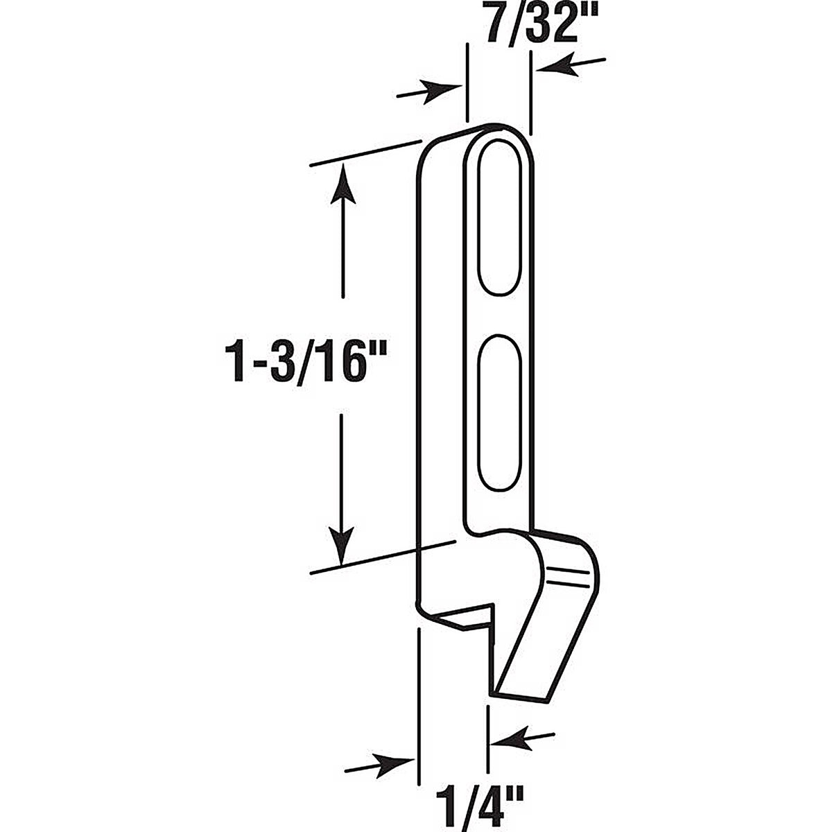 Prime-Line - A 127 - Zinc-Plated Silver Cast Metal Latch Strike 1 Pack