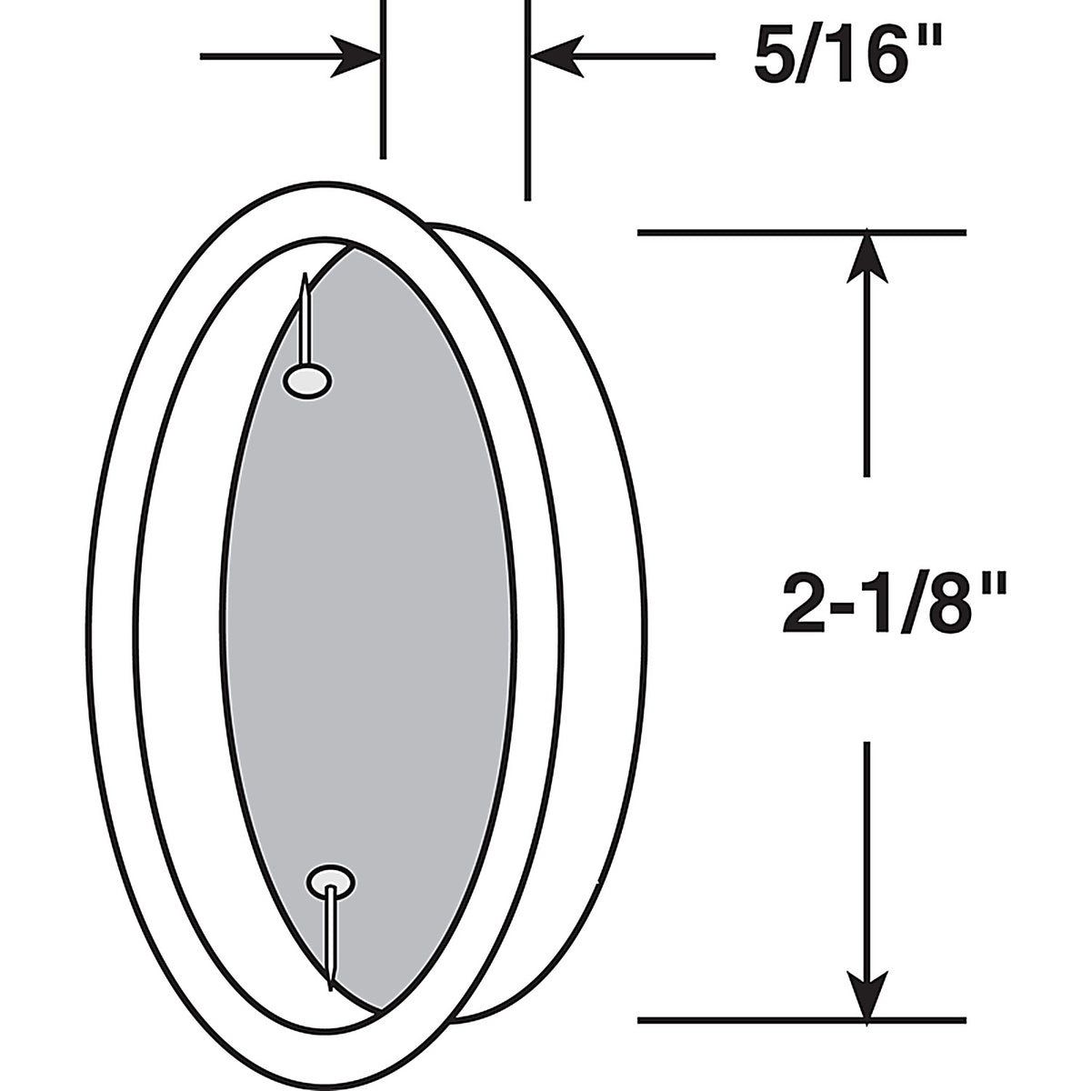 Prime-Line - N 6699 - 2.13 in. L Brass-Plated Gold Steel Pull Handle