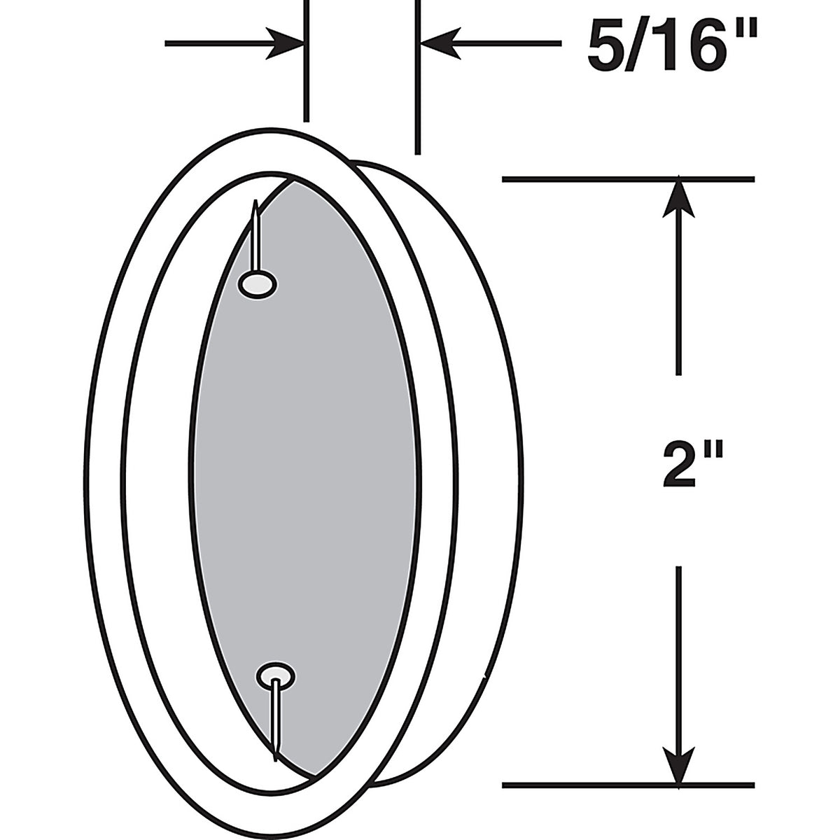 Prime-Line - N 6698 - 2.13 in. L Brass-Plated Gold Steel Pull Handle