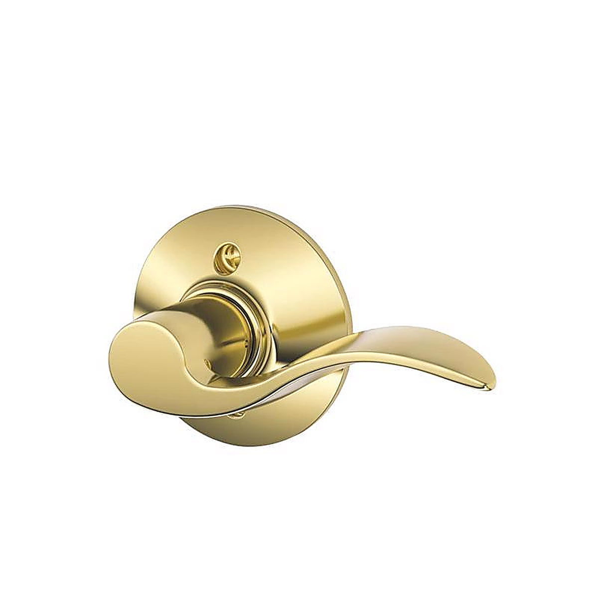 Schlage F17ACC605RH Accent Bright Brass Dummy Lever Right Handed