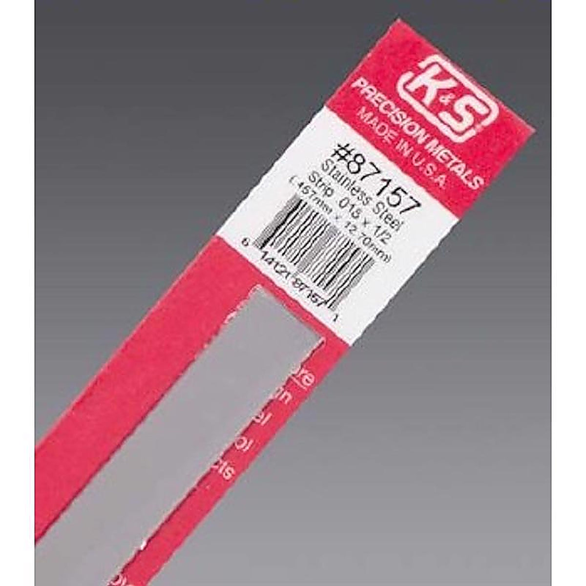 K&S 87157 0.018 in. x 1/2 in. W x 12 in. L Stainless Steel Strip