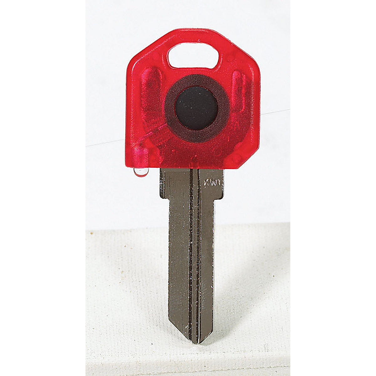 Giant Concepts Llc - KW1RED - Keylights Red Head House Key Blank w/Flashlight Kw1 Single for Kwikset Kw1/Weiser