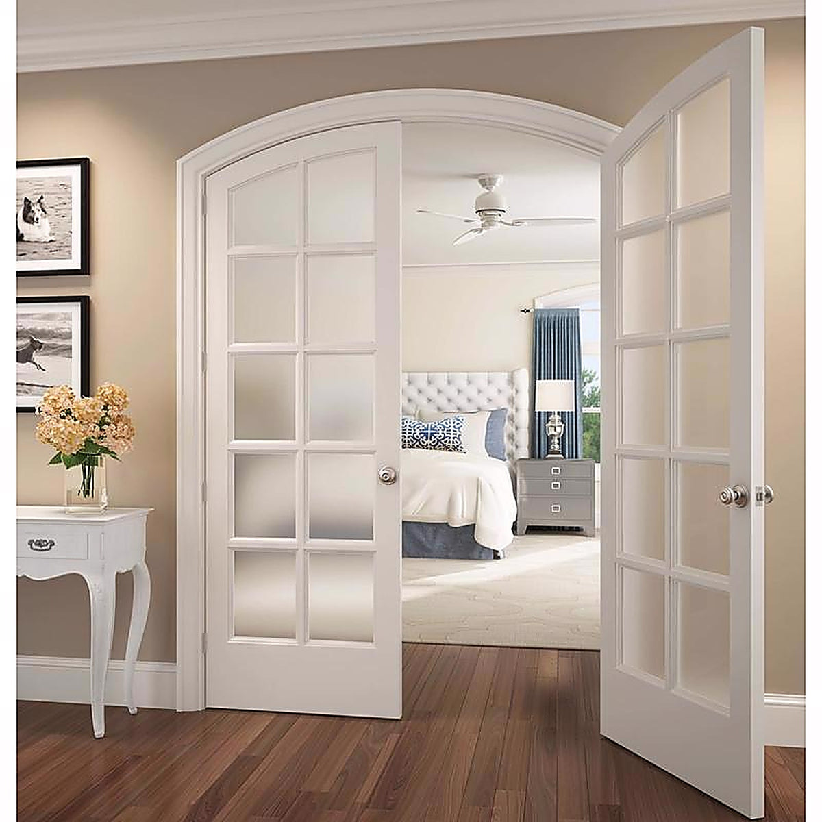 Schlage F40VGEO619 Georgian Satin Nickel Privacy Lockset ANSI Grade 2 1-3/4 in.