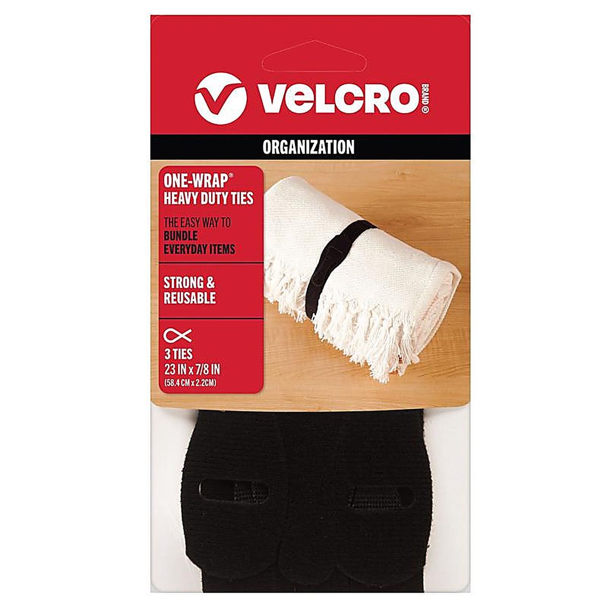 Velcro 90700 One-Wrap Strap 23 in. L 3/Pack