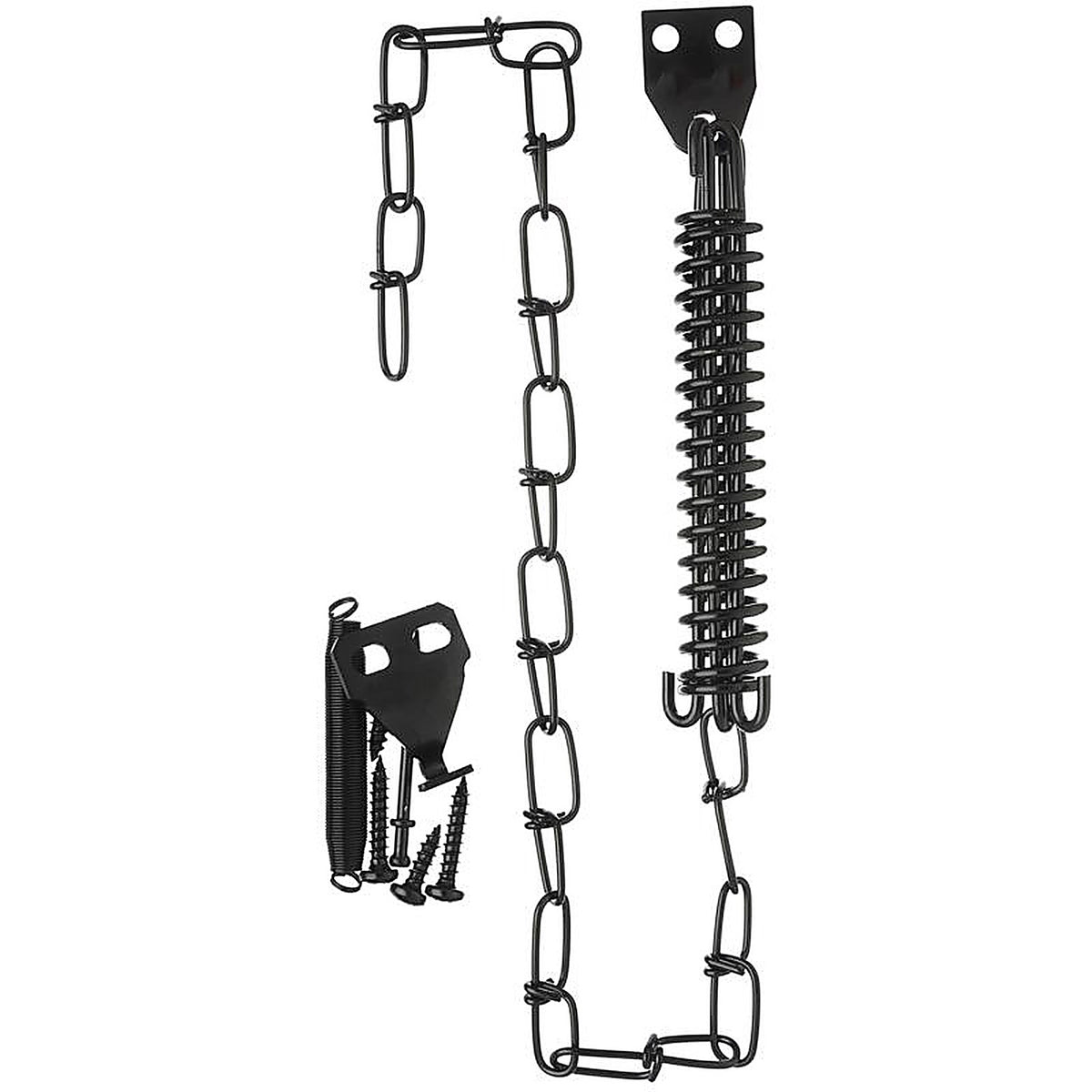 Wright - V11BL - 8.8 In. D X 50 Ft. In. L Galvanized Black Steel Spring & Chain Door Retainer 1 Pack