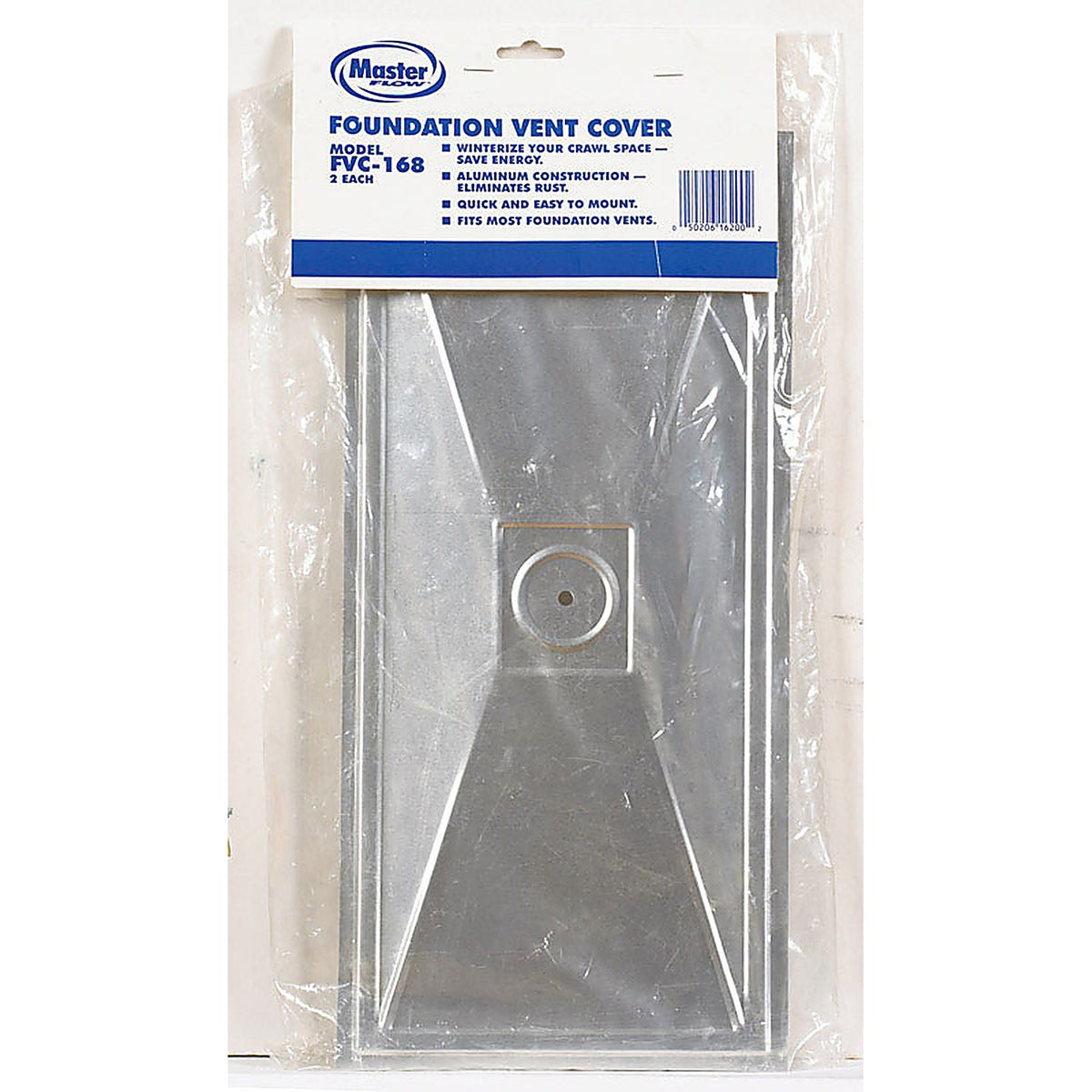Master Flow - FVC168 - 7.4 In. H X 15.4 In. W Mill Aluminum Foundation Vent Cover