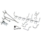 Crawford 1851A Zinc Plated Silver Steel Peg Hook Assortment 47/Pack