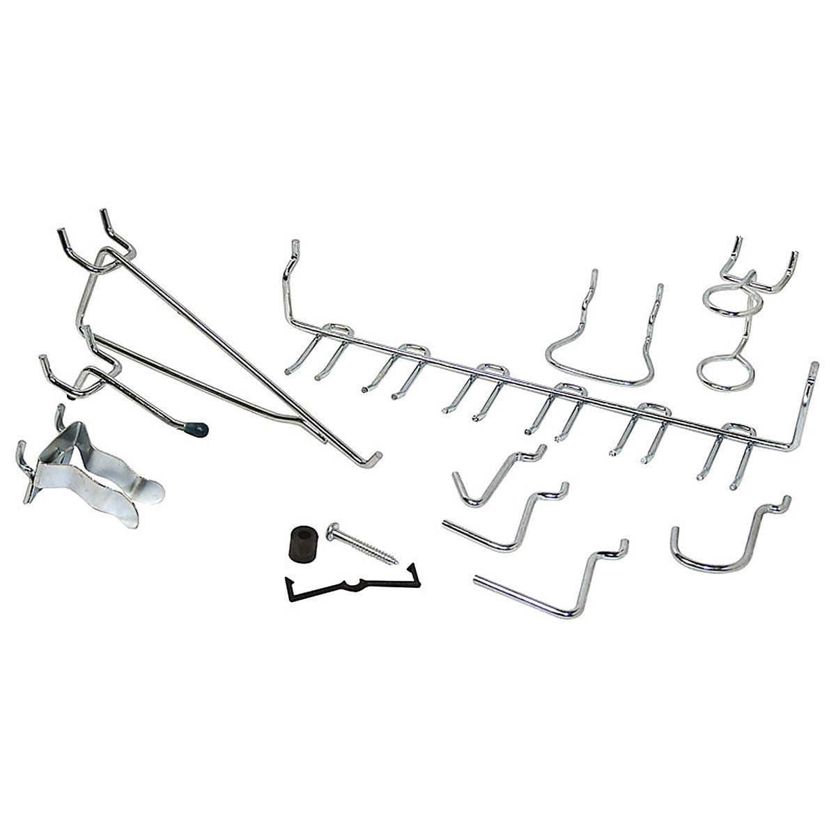 Crawford 1851A Zinc Plated Silver Steel Peg Hook Assortment 47/Pack