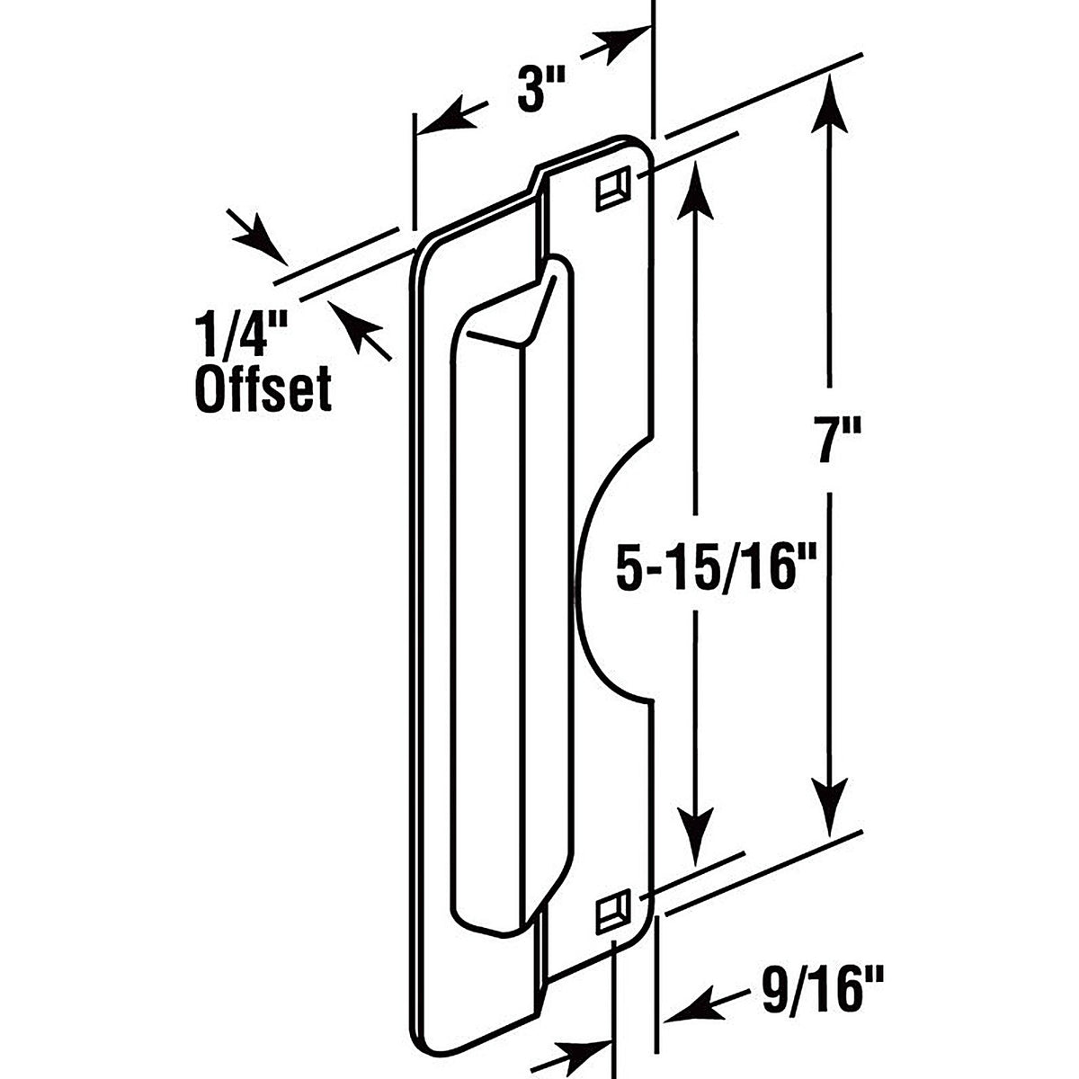 Prime-Line U9496 3 in. H x 7 in. L Brushed Stainless Steel Steel Latch Guard