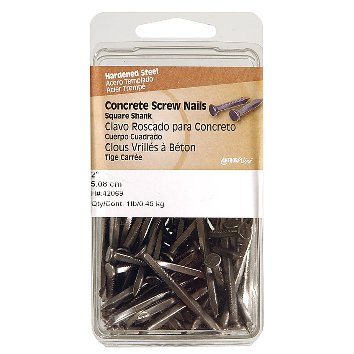 Hillman 42070 2-1/2 in. Concrete Steel Nail Flat