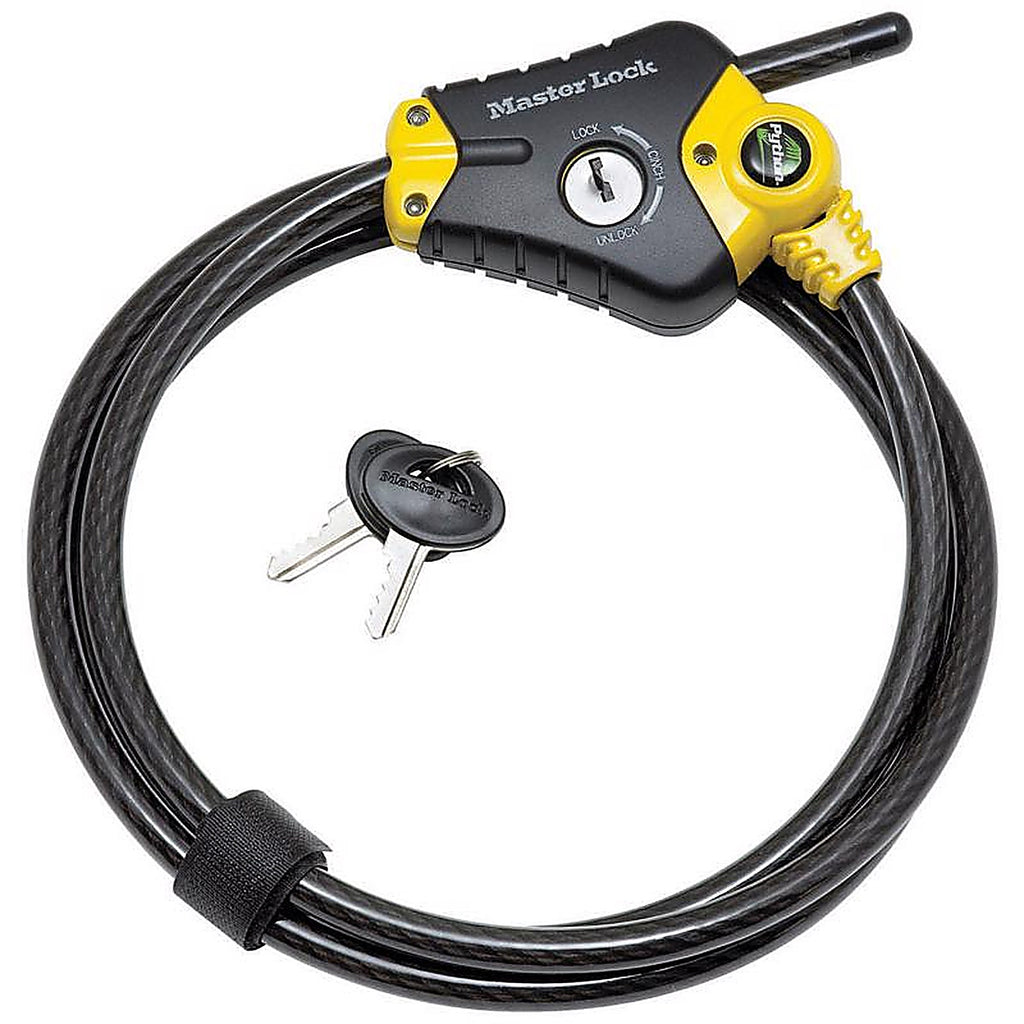 Master Lock - 8413DPF - Python 3/8 In. D X 72 In. L Vinyl Coated Steel Locking Cable