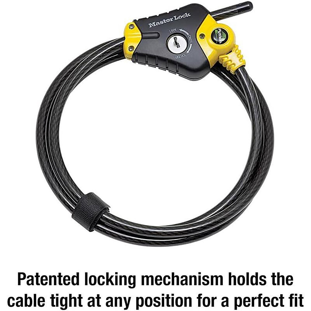 Master Lock - 8413DPF - Python 3/8 In. D X 72 In. L Vinyl Coated Steel Locking Cable