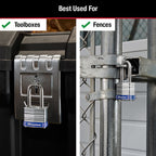 Masterlock - 3DLF - Master Lock 3-3/16 In. H X 1-9/16 In. W Laminated Steel Double Locking Exterior Padlock