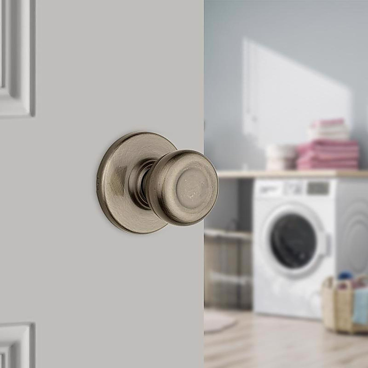 Kwikset - 92001-566 - Tylo Antique Brass Passage Lockset 1-3/4 In.